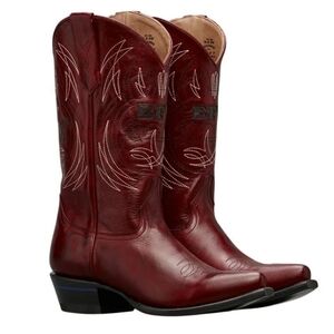 Alvies NEW $459 Billy Gibbons ZZ Top BFG Red Leather 11.5DE 33 Coupe Cowboy Boot